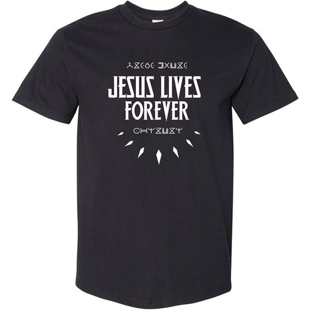 Jesus Lives Forever Short Sleeve Unisex T-Shirt Black_zon